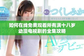 如何在线免费观看所有满十八岁动漫电视剧的全集攻略