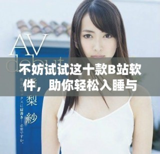 不妨试试这十款B站软件，助你轻松入睡与放松心情