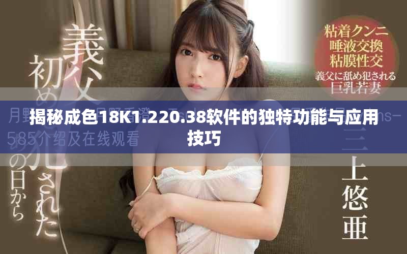 揭秘成色18K1.220.38软件的独特功能与应用技巧
