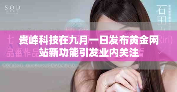 贵峰科技在九月一日发布黄金网站新功能引发业内关注