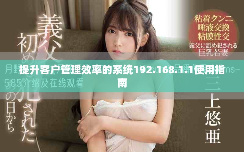 提升客户管理效率的系统192.168.1.1使用指南
