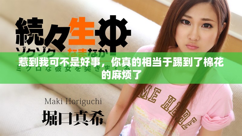 惹到我可不是好事，你真的相当于踢到了棉花的麻烦了